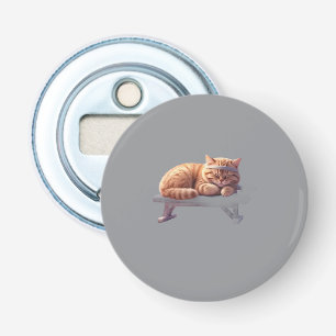 Cute Sleeping Ginger Cat Art Bottle Opener