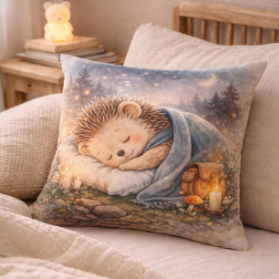 Cute Sleeping Hedgehog Kids Room & Nursery Cushion