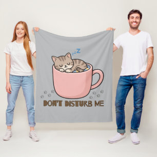 Cute Sleeping Kitten in Teacup baby blanket