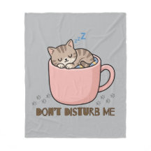 Cute Sleeping Kitten in Teacup baby blanket