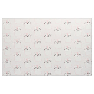 Cute Sleeping Kitty Cat Pattern Fabric