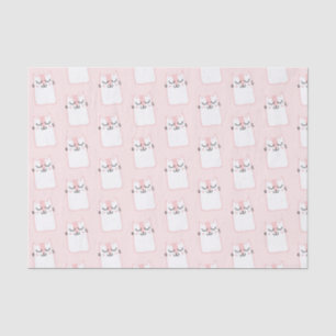 Cute Sleeping Kitty Cat Pattern Tissue Paper
