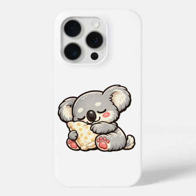 Cute Sleeping Koala with Pillow Case-Mate iPhone Case (Back)