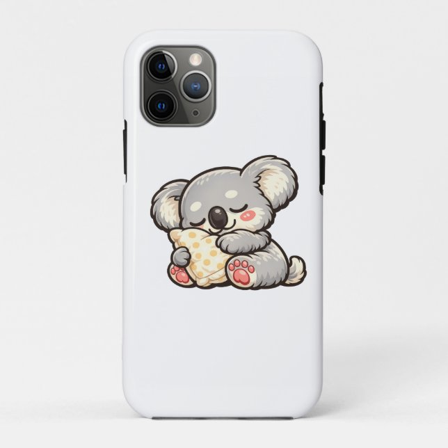 Cute Sleeping Koala with Pillow Case-Mate iPhone Case (Back)