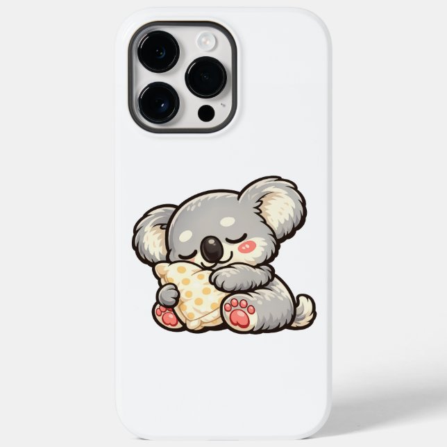 Cute Sleeping Koala with Pillow Case-Mate iPhone Case (Back)