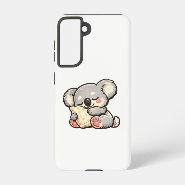 Cute Sleeping Koala with Pillow Samsung Galaxy S21 Case (Back)