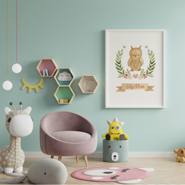 Cute Sleeping Owl Childs Nursery Wall Art Décor (Creator Uploaded)