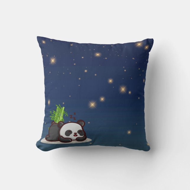 Cute Sleeping Panda Pillows Design (Front)