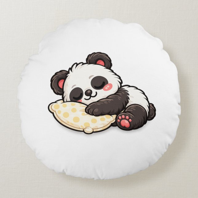 Cute Sleeping Panda with Pillow (Front)