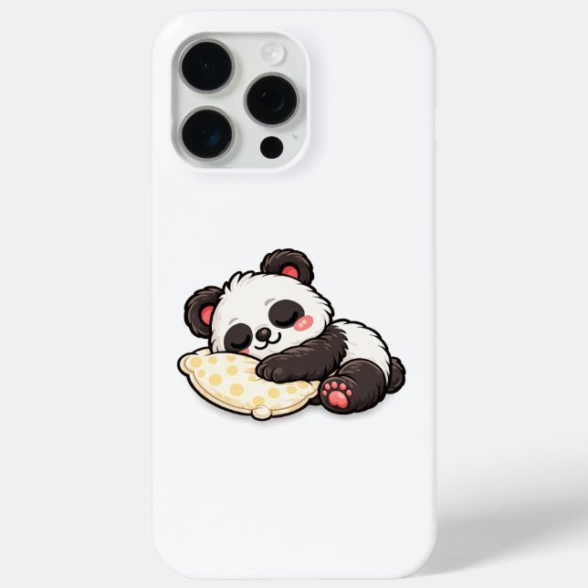 Cute Sleeping Panda with Pillow Case-Mate iPhone Case (Back)