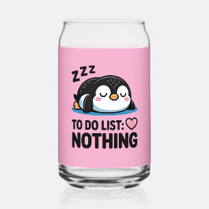 cute sleeping penguin, to do list nothing can glass
