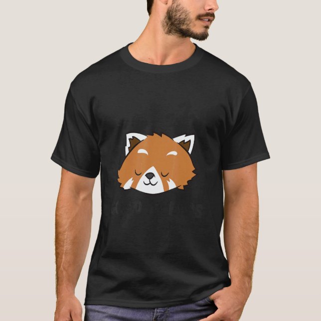 Cute Sleeping Red Panda Good At Naps  Red Panda T-Shirt (Front)
