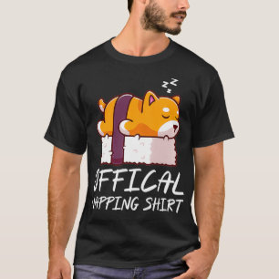 Cute sleeping shiba inu dog Official Napping Pullo T-Shirt