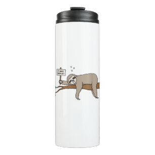 Cute Sleeping Sloth T Shirt Funny Lazy Tired Nappi Thermal Tumbler