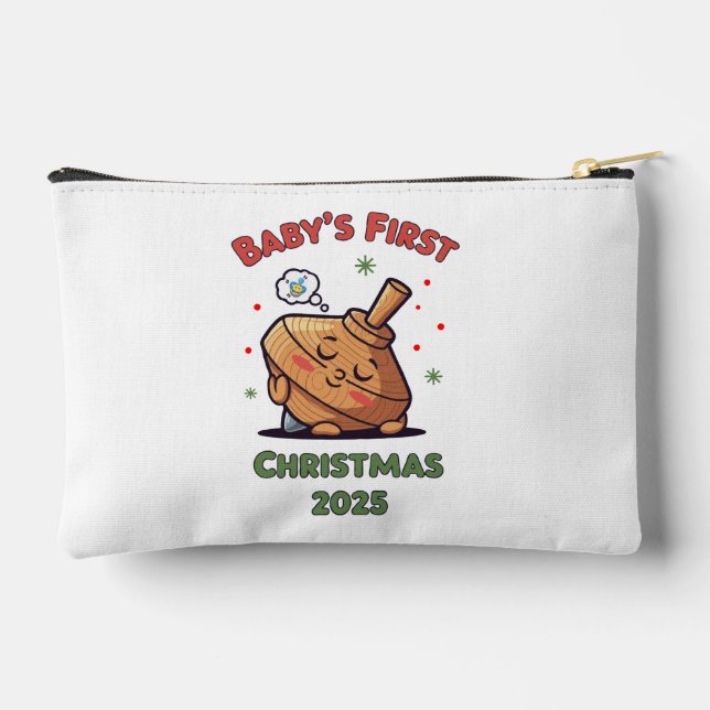  Cute Sleeping Spinning Top | Baby's First  Accessory Pouch (Back)
