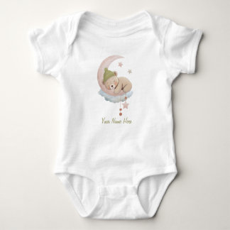 Cute Sleeping Teddy Baby Bodysuit