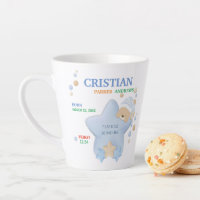 Cute Sleeping Teddy Bear Baby Boy Birth Stats