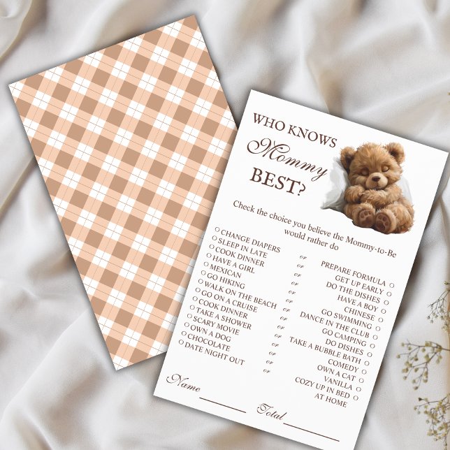 Cute Sleeping Teddy Bear Who Knows Mummy Best Game Flyer (Creator Uploaded)