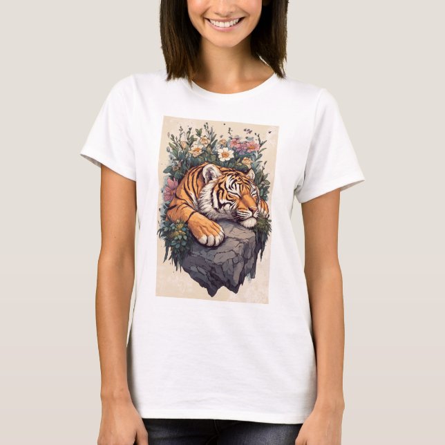 Cute Sleeping Tiger Shirt (Front)
