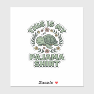 Cute Sleeping Turtle Pajama Shirt Vintage Vector D
