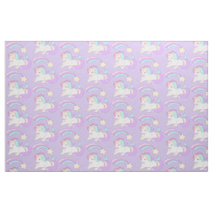 Cute Sleeping Unicorn with Colourful Shooting Star Fabric