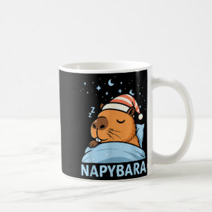 Cute Sleepy Capybara Funny Napybara Pajamas Coffee Mug