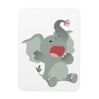 Cute Sleepy Cartoon Elephant Flexible Magnet