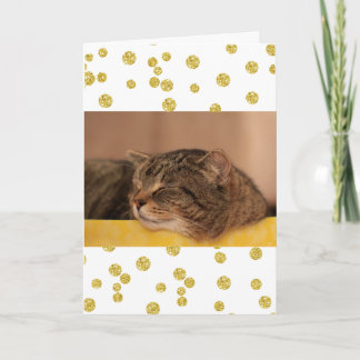 Cute Sleepy Cat Feel Better Card