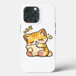 Cute Sleepy Cat Pillow iPhone 13 Pro Case