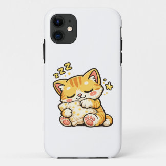 Cute Sleepy Cat Pillow Case-Mate iPhone Case