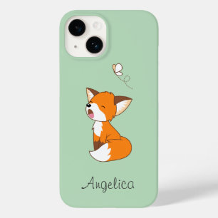 Cute Sleepy Little Fox Case-Mate iPhone 14 Case
