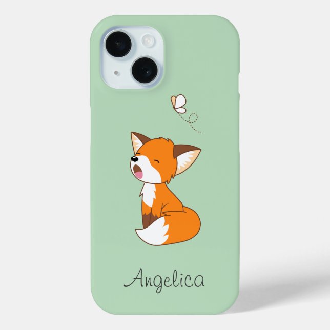 Cute Sleepy Little Fox Case-Mate iPhone Case (Back)