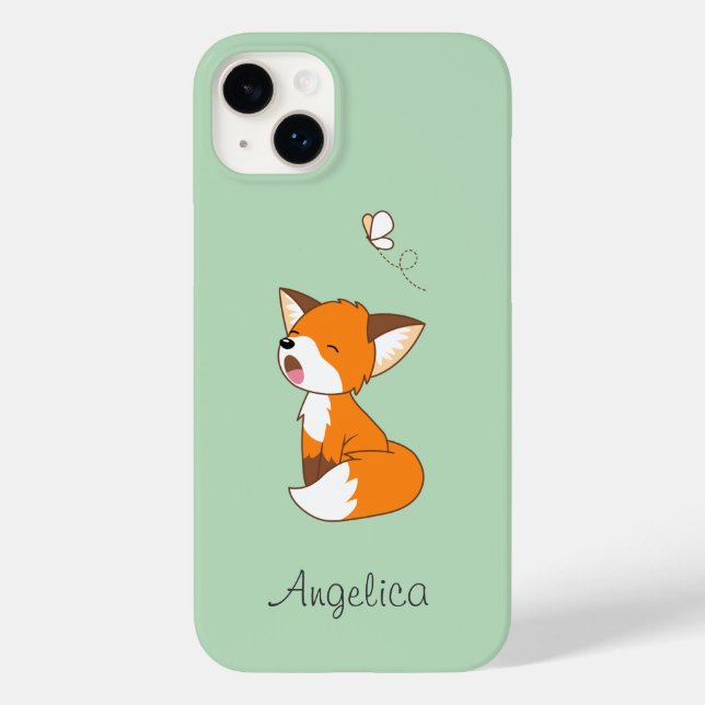 Cute Sleepy Little Fox Case-Mate iPhone Case (Back)