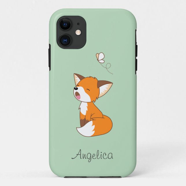 Cute Sleepy Little Fox Case-Mate iPhone Case (Back)