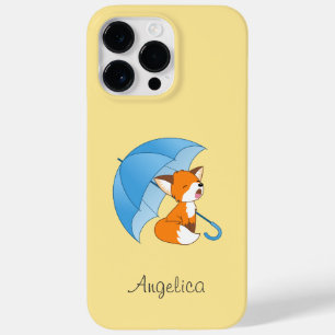 Cute Sleepy Little Fox under Umbrella Case-Mate iPhone 14 Pro Max Case