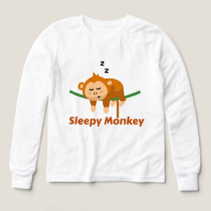 Cute Sleepy Monkey Baby T-Shirt
