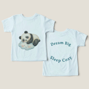 Cute Sleepy Panda on Cloud Watercolor