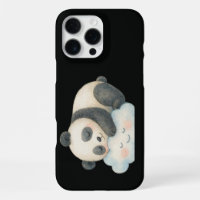 Cute Sleepy Panda on Cloud Watercolor