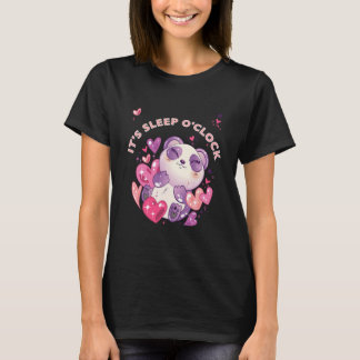 Cute sleepy panda sleeping shirt design