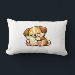 Cute Sleepy Puppy with Pillow<br><div class="desc">Adorable kawaii puppy cuddling a cozy pillow. Perfect cute design for dog lovers and cozy vibes.</div>