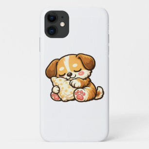 Cute Sleepy Puppy with Pillow Case-Mate iPhone Case