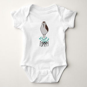 Cute Sleepy Sandpiper Baby Bodysuit