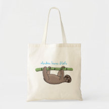 Cute sleepy sloth hanging on green bamboo cartoon