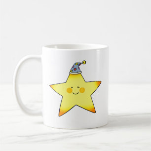 Cute Sleepy Star Cartoon Illustration Coffee Mug