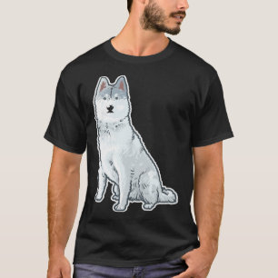 Cute Sleigh Dog Siberian Husky T-Shirt