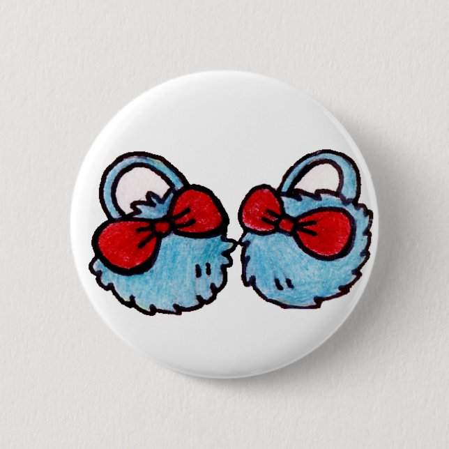 Cute Slippers Button (Front)