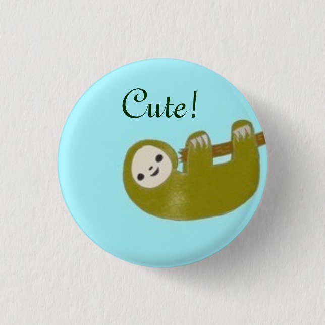 Cute Sloth 3 Cm Round Badge (Front)