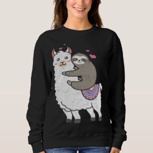 Cute Sloth Alpaca Lazy Sloths Owner Animal Graphi Sweatshirt
