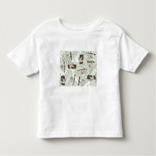 Cute Sloth Animals Pattern in Wild Forest Toddler T-Shirt