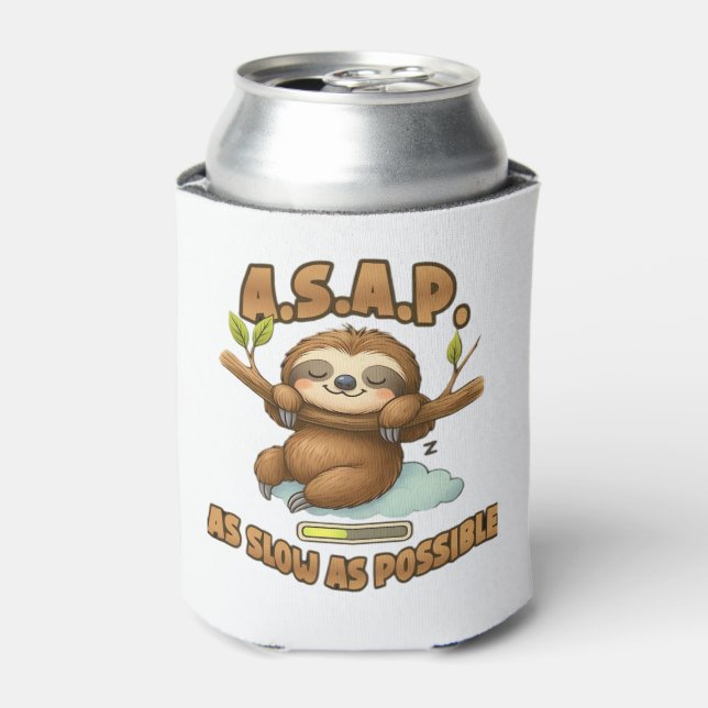 Cute Sloth ASAP � As Slow As Possible Classic T-Sh Can Cooler (Can Front)